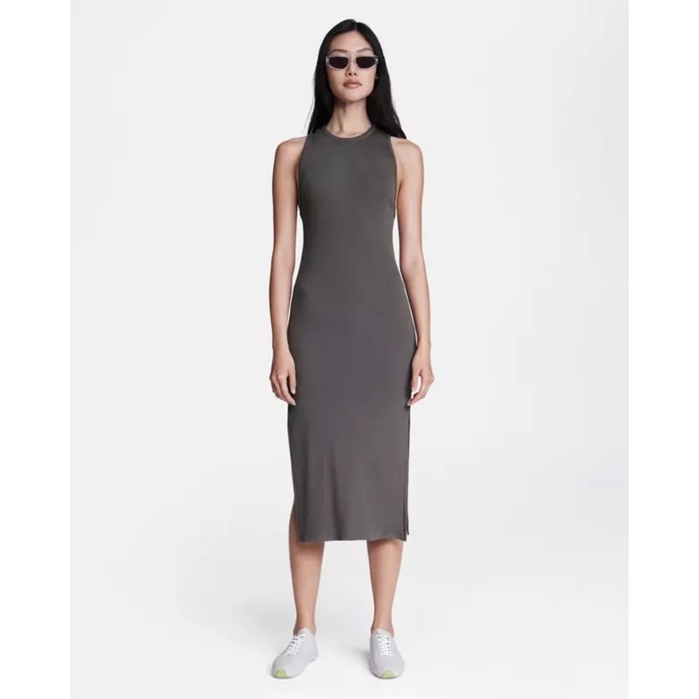 Rag & Bone Charcoal Gray Black The Essential Ribbed Dress - Muscle Tank Cut